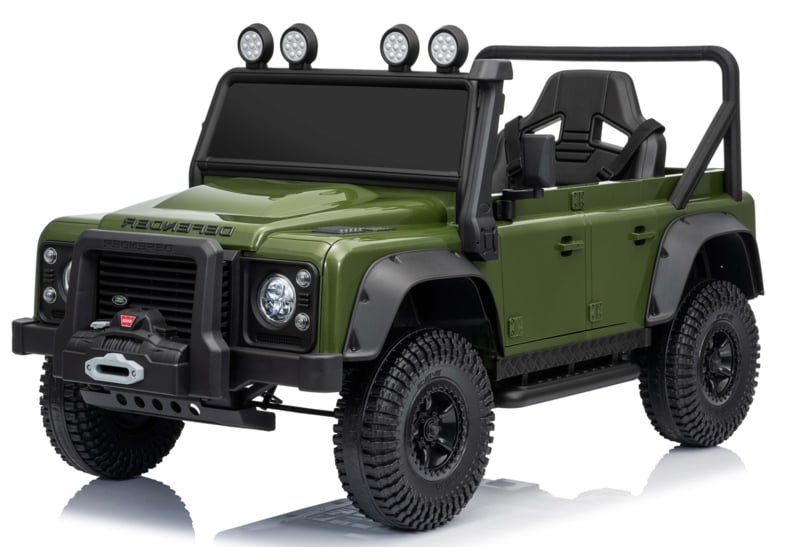 Land Rover Defender 110 SVX 12V para niños – Jeep eléctrico con mando 2,4 GHz, ruedas EVA y asiento de cuero - Imagen 4